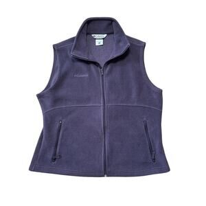 COLUMBIA Lightweight Fleece Vest, size women's XL; Dusty Purple